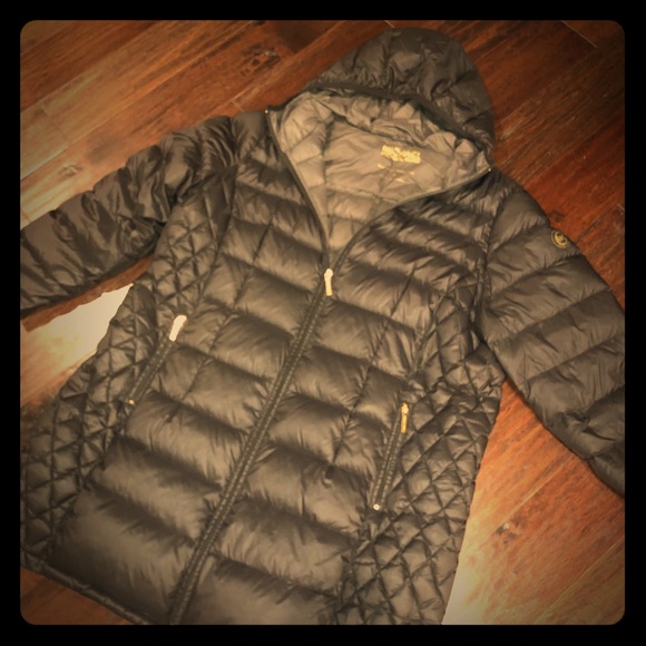 michael kors plus size coat hooded puffer